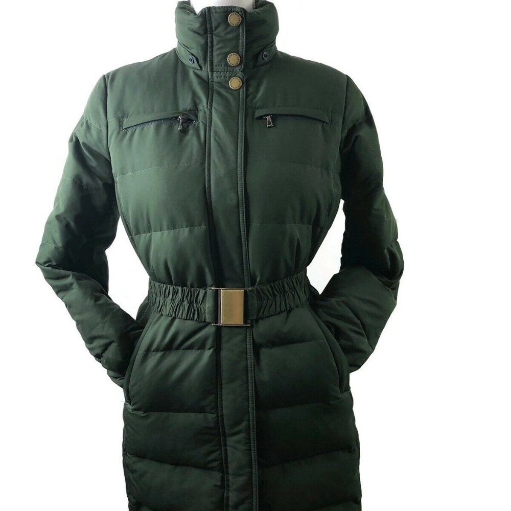 LANDS’ END Green xs/p Down Winter Jacket coat